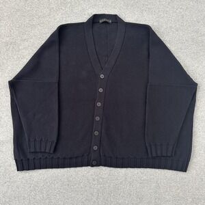 Shirin Guild Sweater Blue Cardigan Oversized Knit Made in UK Lagenlook Quiet Lux